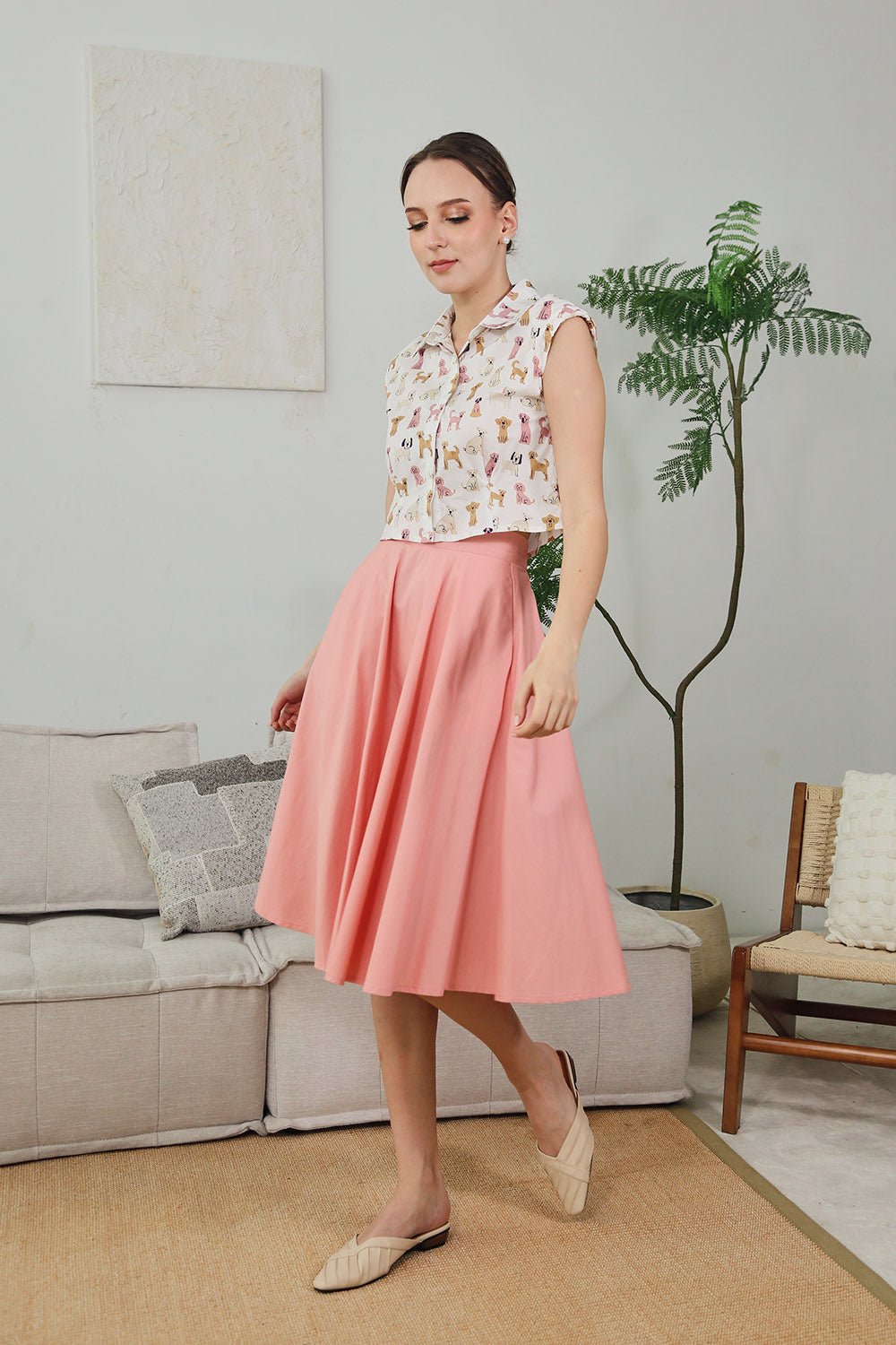 Amina Pup Print Shirt - Image 7