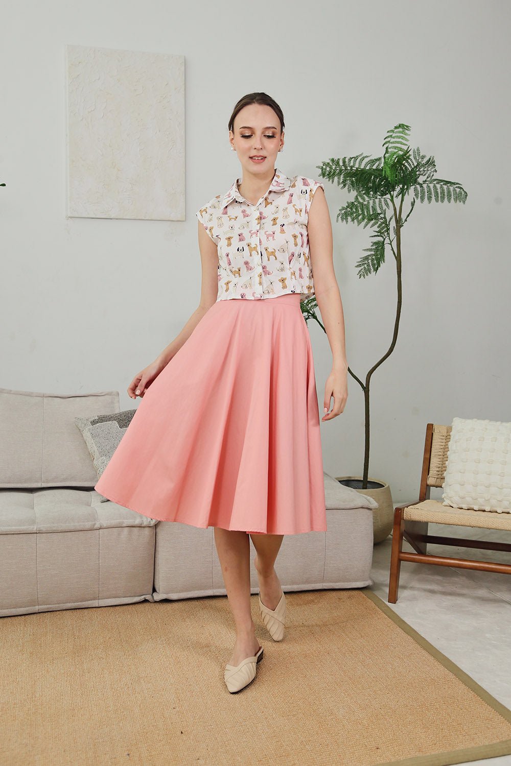 Amina Pup Print Shirt - Image 6