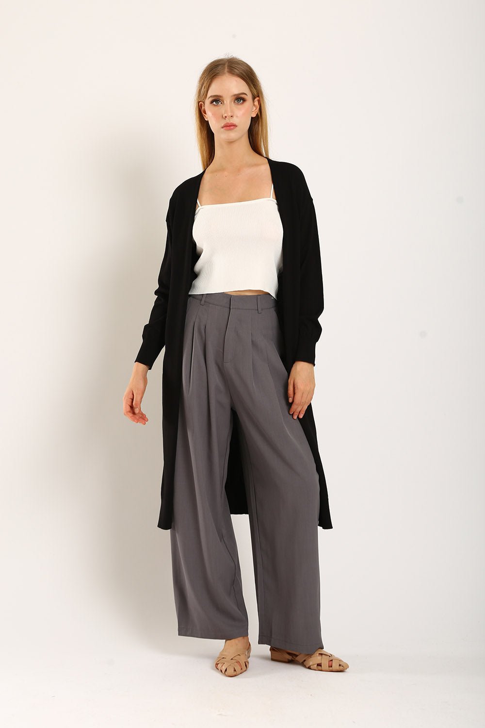 Tonie Long Knit Cardigan in Black