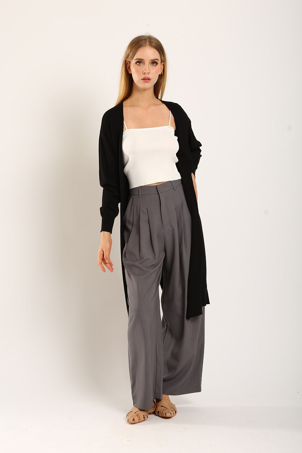 Tonie Long Knit Cardigan in Black - Image 6