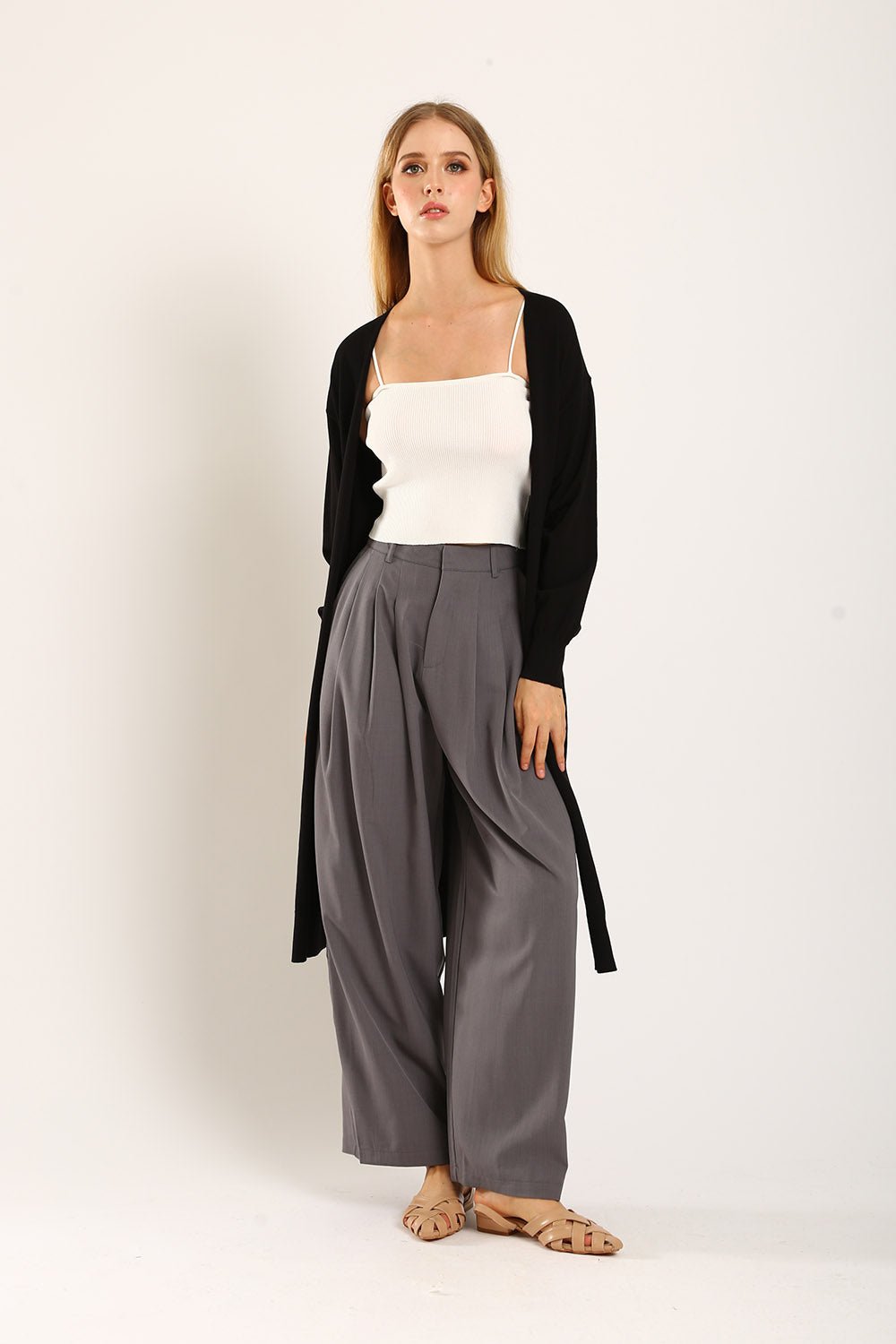 Tonie Long Knit Cardigan in Black - Image 4