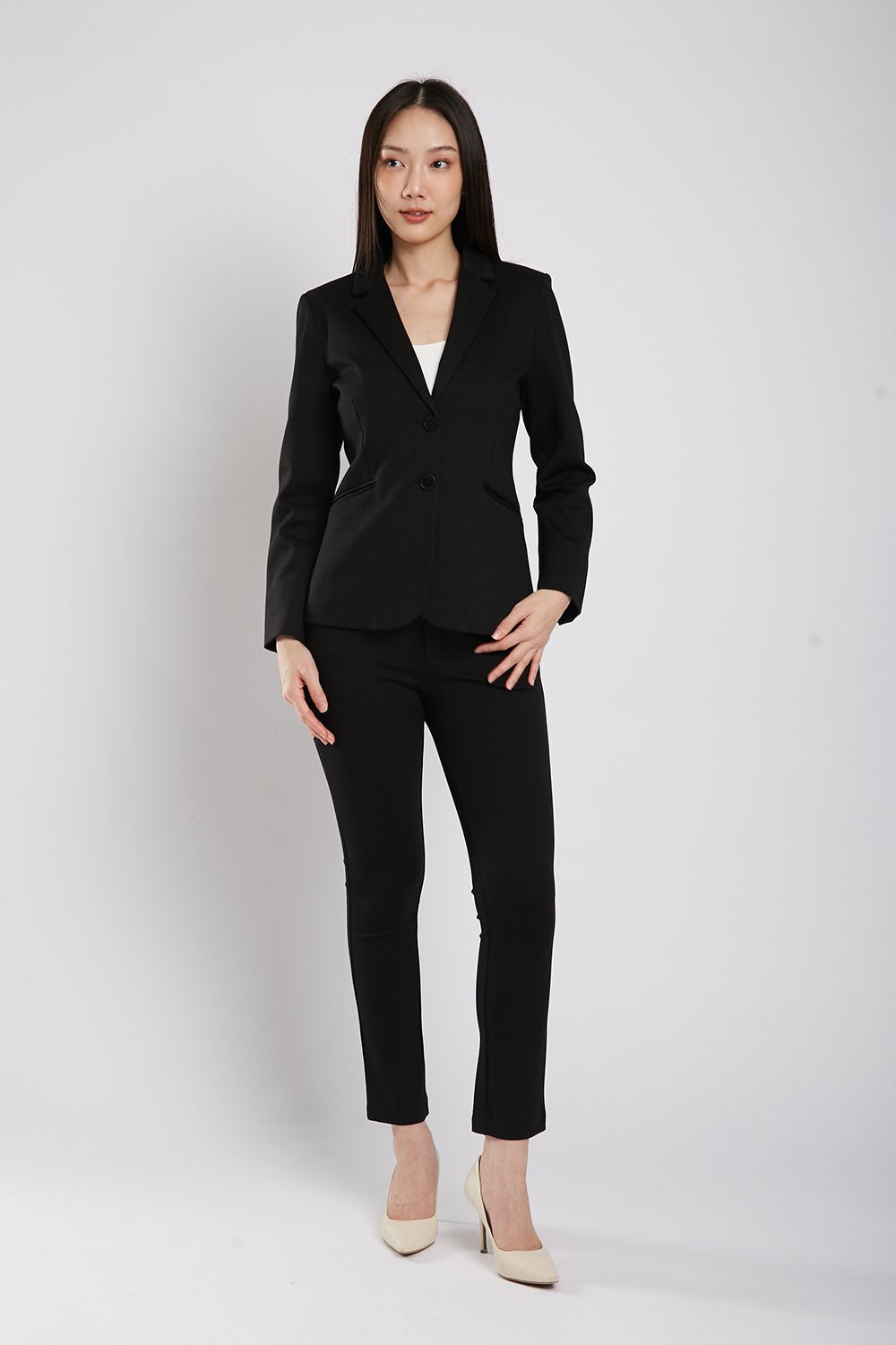 Albertha Ultra Stretchable Blazer in Black - Image 9