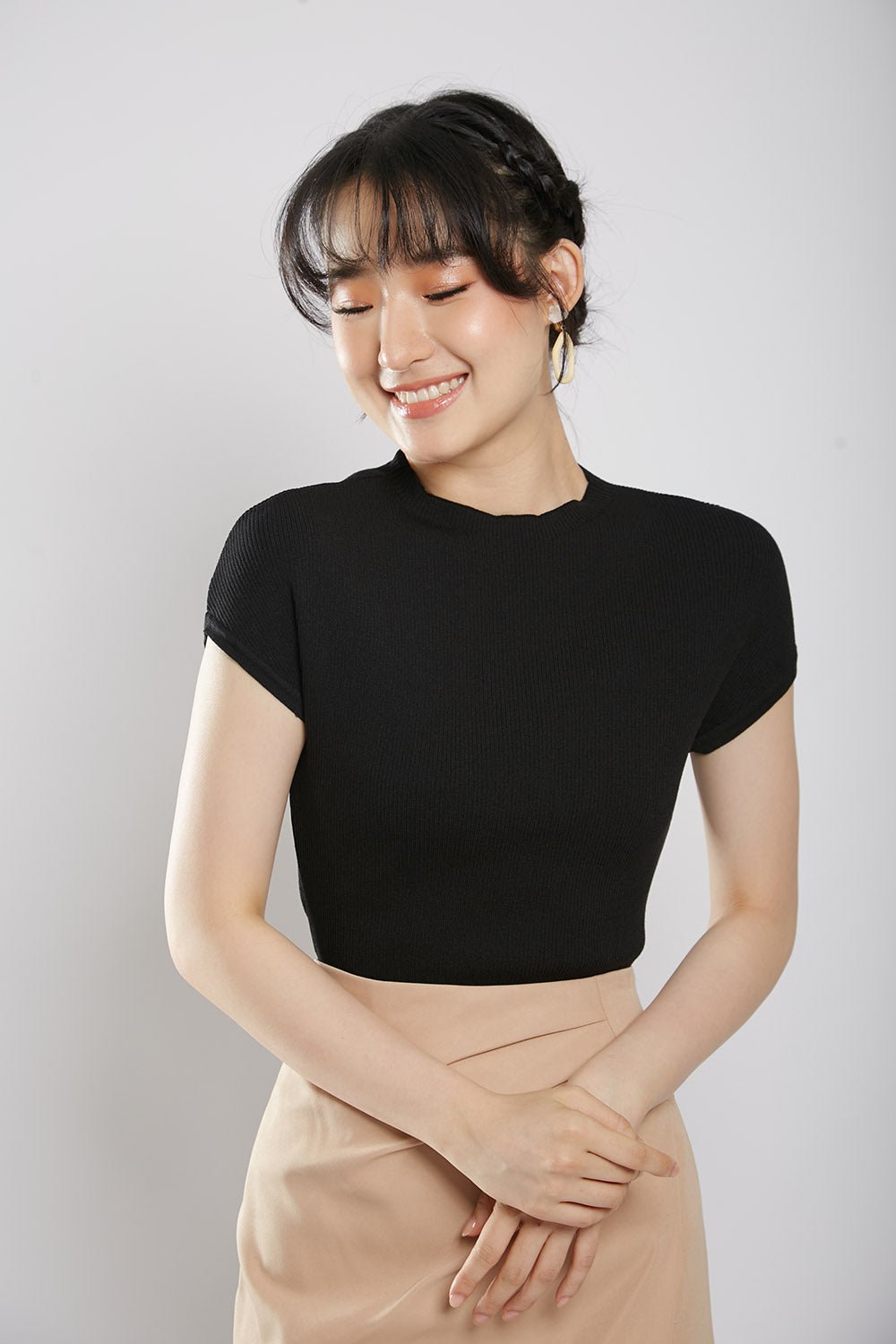 Yesenia Knit Top in Black - Image 4