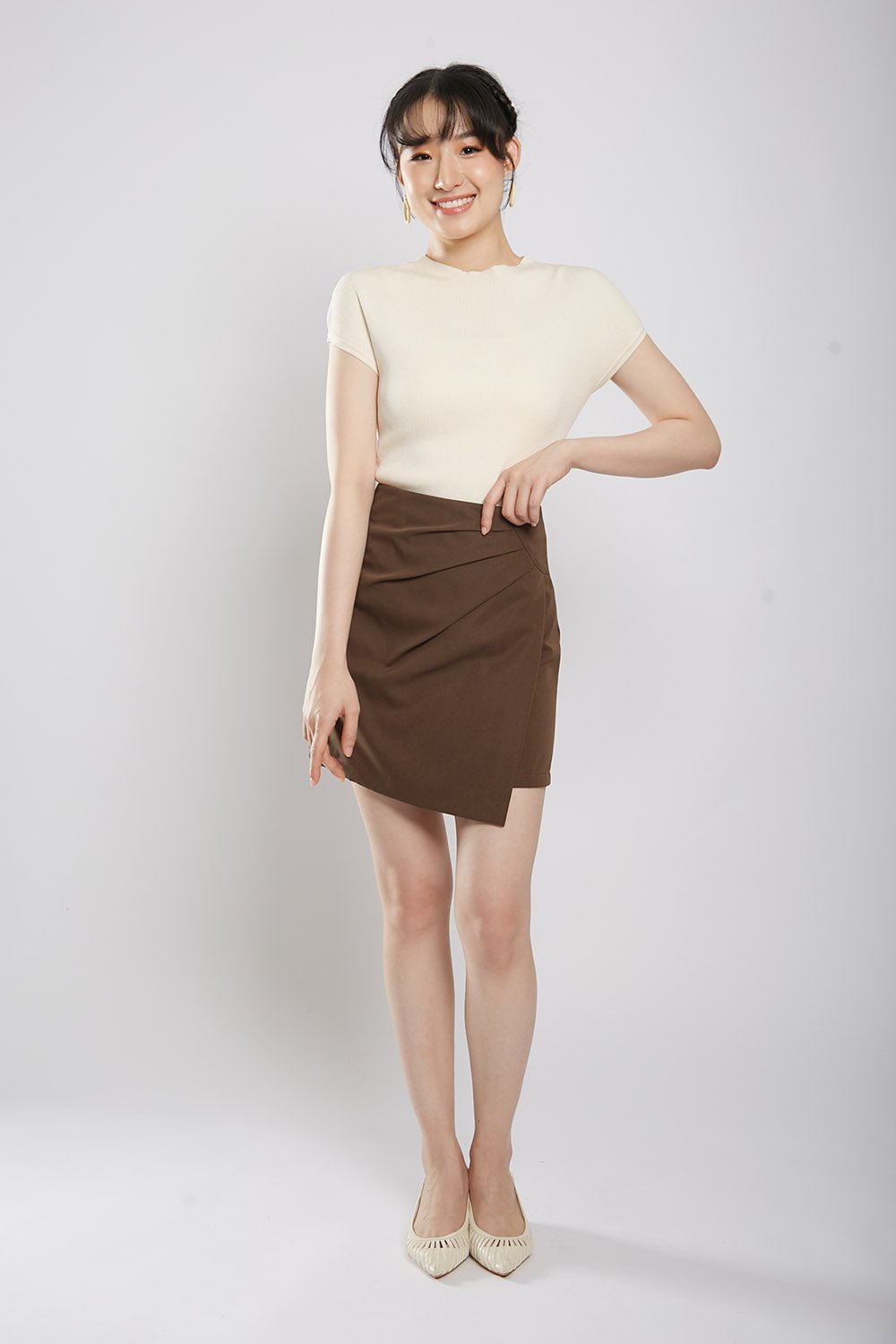 Yesenia Knit Top in Beige - Image 8