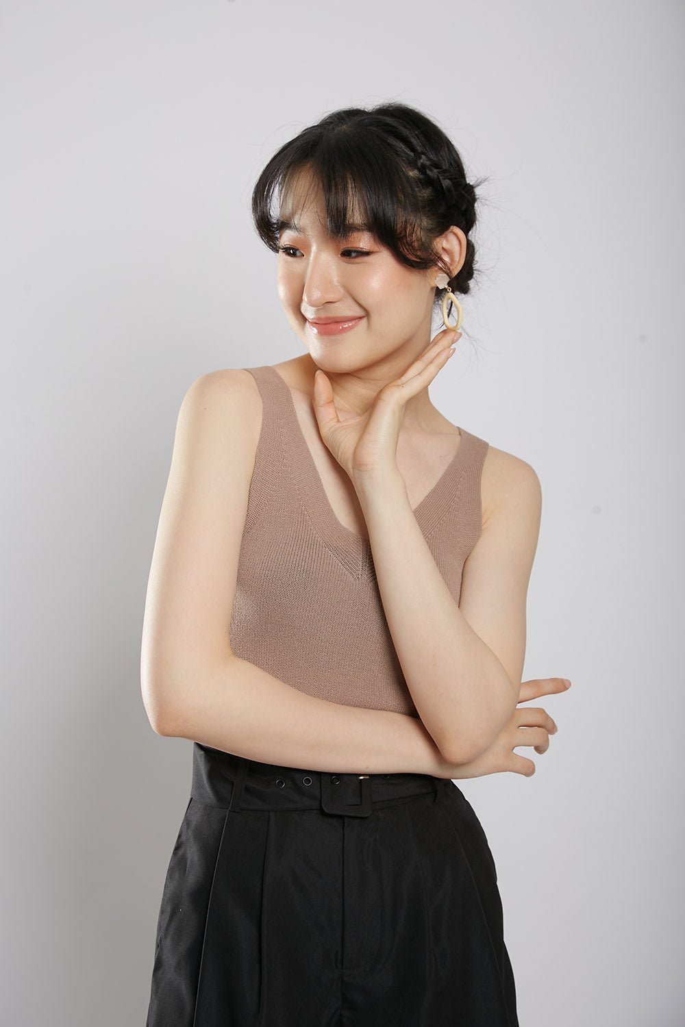 Layton Cami Knit Top in Oat - Image 2