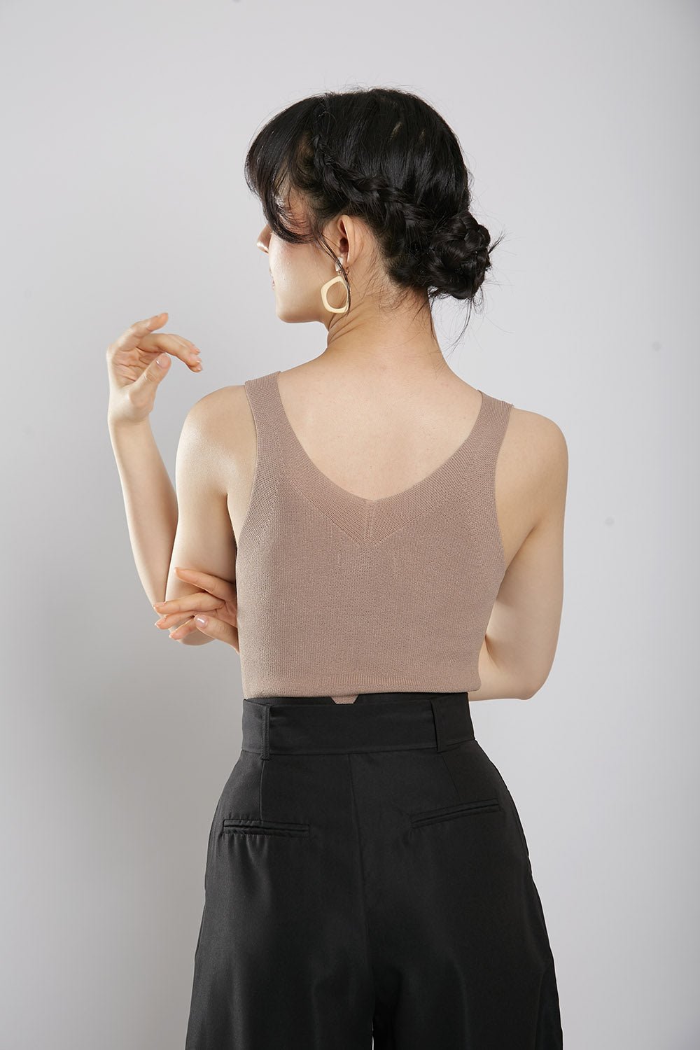 Layton Cami Knit Top in Oat - Image 3