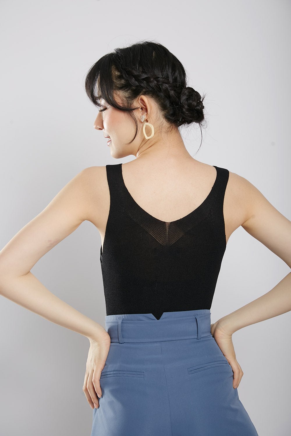 Layton Cami Knit Top in Black - Image 5