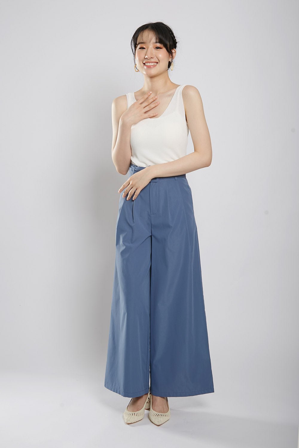 Layton Cami Knit Top in White - Image 8