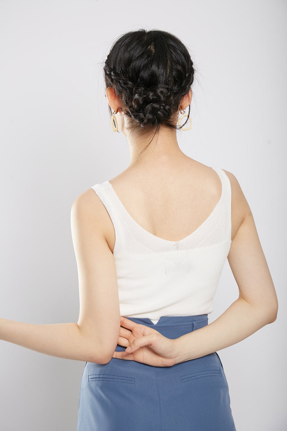 Layton Cami Knit Top in White - Image 6